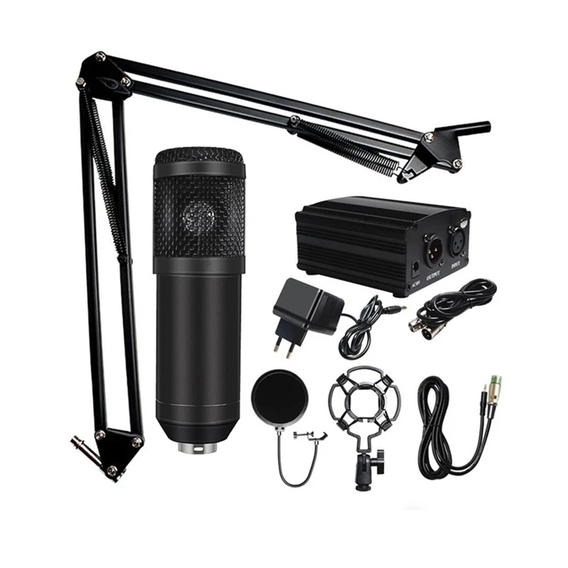 RISE-Professional Musical Microphone Condenser Microphone Kits Bundle Microphone For Computer Studio Recording-EU Plug
RISE-Professional Musical Microphone Condenser Microphone Kits Bundle Microphone For Computer Studio Recording-EU Plug