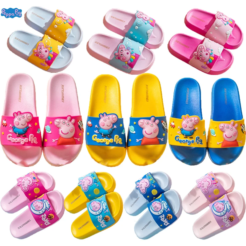 Kawaii Anime Peppa Pig Home Slippers Cute Cartoon Non-Slip Soft Bottom Slippers Soft and Comfortable Unisex Children's Gift 
Kawaii Anime Peppa Pig Home Slippers Cute Cartoon Non-Slip Soft Bottom Slippers Soft and Comfortable Unisex Children's Gift
