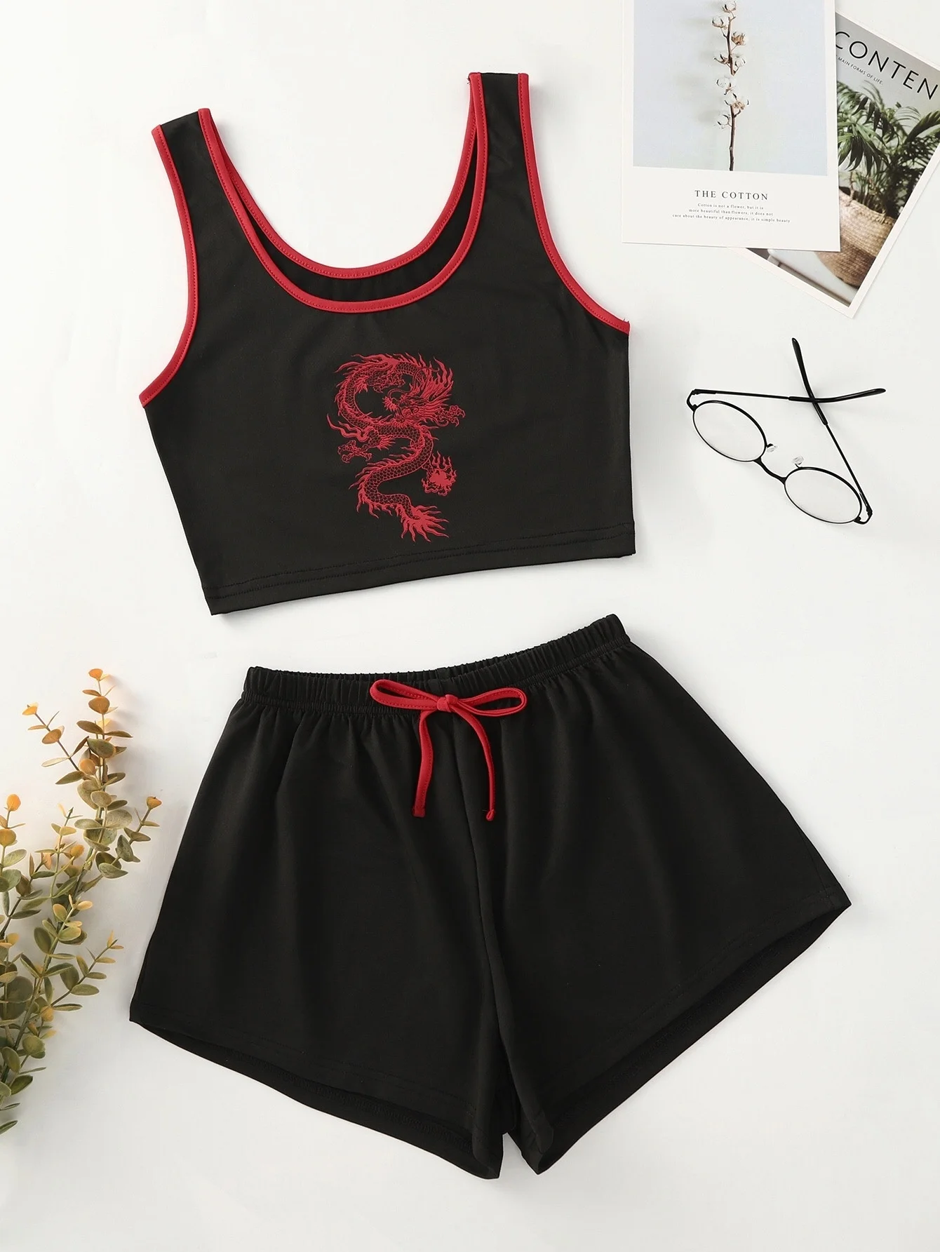 New Style Lady’s Chinese dragon Print Camisole With Shorts Pajama Set Summer Autumn Casual Nightie Home Wear Sleepwear Underwear
New Style Lady’s Chinese dragon Print Camisole With Shorts Pajama Set Summer Autumn Casual Nightie Home Wear Sleepwear Underwear
