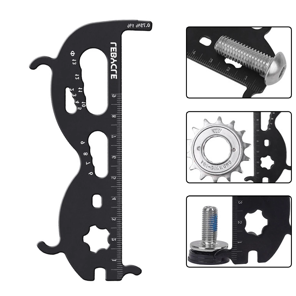 Caliper Bike Chain Checker 13x5cm 42g Black Chain Ruler Checking Hand Tool Portable Stainless Steel For Bicycle
Caliper Bike Chain Checker 13x5cm 42g Black Chain Ruler Checking Hand Tool Portable Stainless Steel For Bicycle