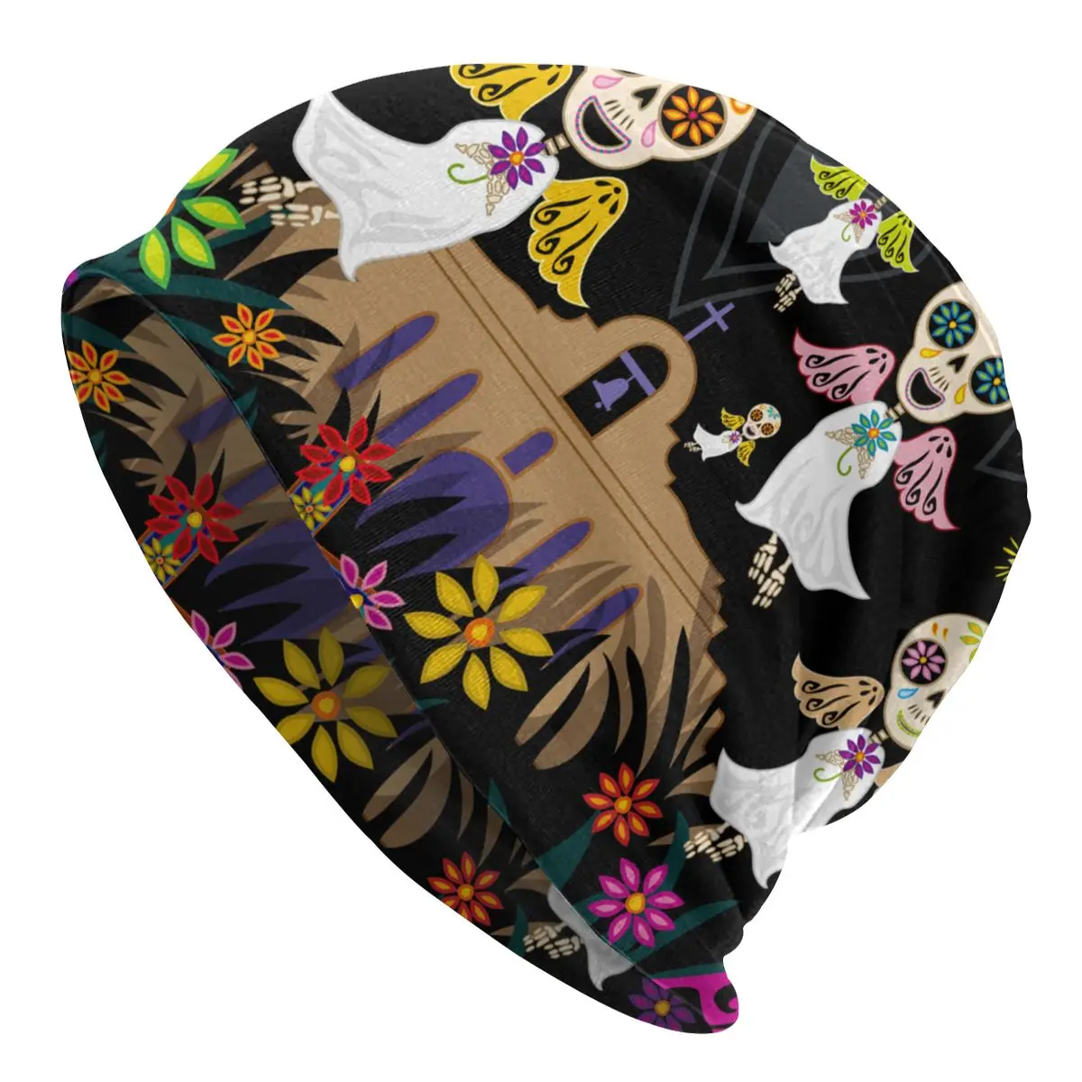 New Knitted Cap Women Men Cap Spring Winter Elastic Day Dead Angelitos Flowers Under Moon Beanies Cap Wholesale
New Knitted Cap Women Men Cap Spring Winter Elastic Day Dead Angelitos Flowers Under Moon Beanies Cap Wholesale