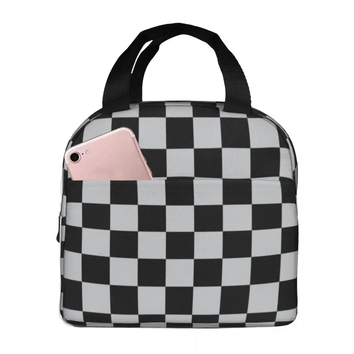 Lunch Bags for Men Women Grey Checkerboard Thermal Cooler Portable Picnic Oxford Lunch Box Food Storage Bags
Lunch Bags for Men Women Grey Checkerboard Thermal Cooler Portable Picnic Oxford Lunch Box Food Storage Bags