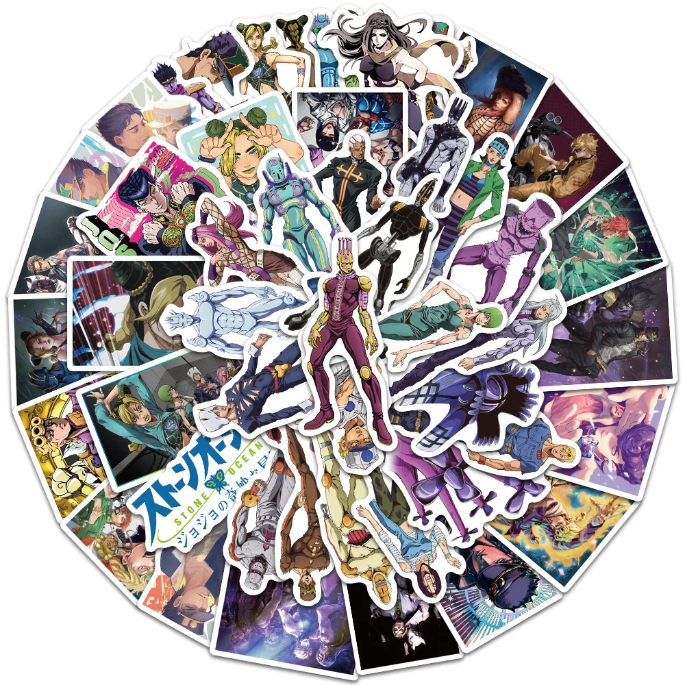 10/50pcs JoJo's Bizarre Adventure Stickers DIY Cartoon Anime Graffiti Laptop Luggage Guitar Phone Waterproof Decals
10/50pcs JoJo's Bizarre Adventure Stickers DIY Cartoon Anime Graffiti Laptop Luggage Guitar Phone Waterproof Decals