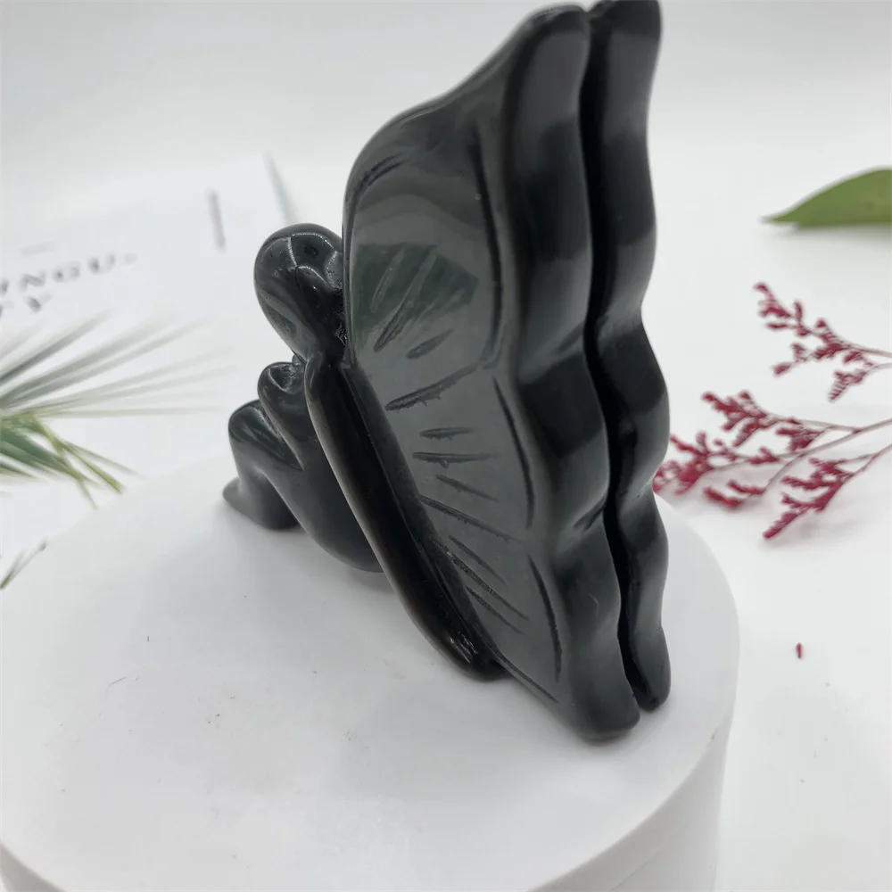 Natural Obsidian Butterfly Goddess Quartz Hand Carved Angel Crystals Stone Healing Mineral Ornaments Meditation Decoration
Natural Obsidian Butterfly Goddess Quartz Hand Carved Angel Crystals Stone Healing Mineral Ornaments Meditation Decoration