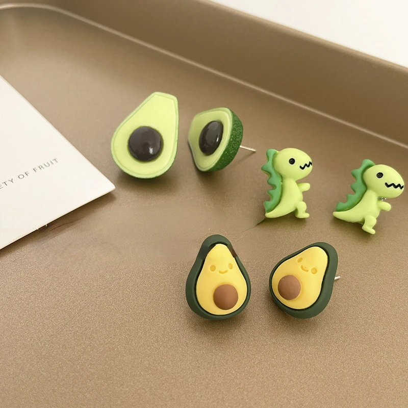 Summer New Green Avocado Earrings Creative Small Dinosaur Cute Girl Sweet Personality No Ear Piercing Ear Clip Jewelry
Summer New Green Avocado Earrings Creative Small Dinosaur Cute Girl Sweet Personality No Ear Piercing Ear Clip Jewelry