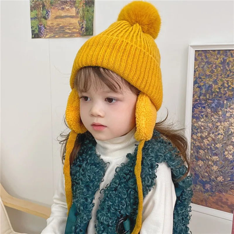 2-18 Years Children Winter Cap New Fashion Wool Windproof Warm EarFlaps Cotton Cute Knitted Cashmere Hat With Pompoms
2-18 Years Children Winter Cap New Fashion Wool Windproof Warm EarFlaps Cotton Cute Knitted Cashmere Hat With Pompoms