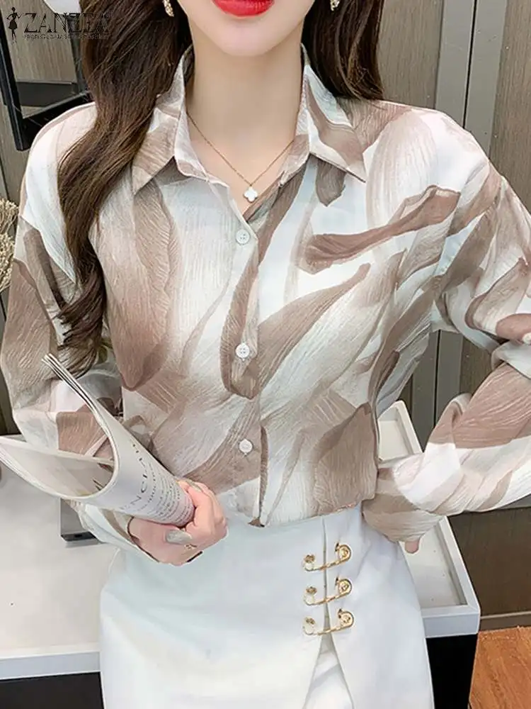 2022 Office Lady Stylish Printed Tops Tees Oversized Button-up Lapel Loose Shirt Elegant Blouse ZANZEA Women Work Wears Shirts
2022 Office Lady Stylish Printed Tops Tees Oversized Button-up Lapel Loose Shirt Elegant Blouse ZANZEA Women Work Wears Shirts