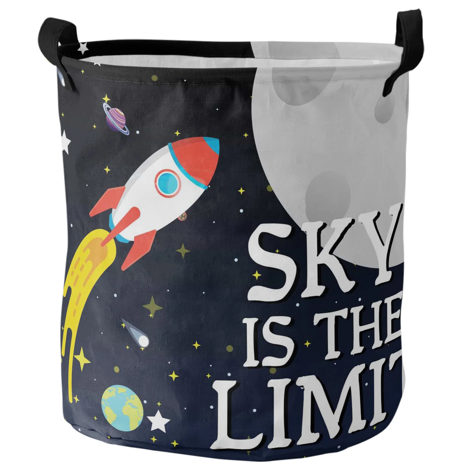 Space Universe Planet Rocket Starry Sky Dirty Laundry Basket Foldable Home Organizer Basket Clothing Kids Toy Storage Basket
Space Universe Planet Rocket Starry Sky Dirty Laundry Basket Foldable Home Organizer Basket Clothing Kids Toy Storage Basket