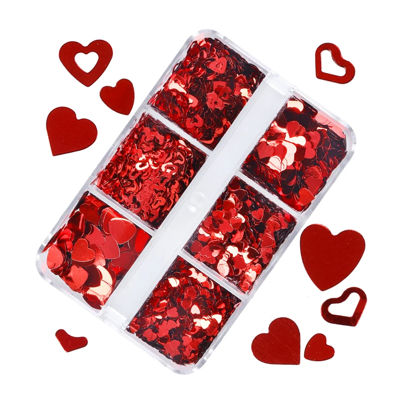 6 Grids Valentines Love Heart Sequins Glitter For Epoxy Resin Mold Fillings Slime Filler Mixed Flower Heart Nail Art Decorations
6 Grids Valentines Love Heart Sequins Glitter For Epoxy Resin Mold Fillings Slime Filler Mixed Flower Heart Nail Art Decorations