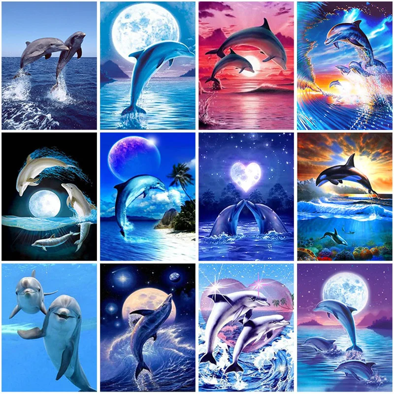 DIY Dolphin 5D Diamond Painting Full Square Drill Animal Diamond Embroidery Cross Stitch Kits Mosaic Wall Art Home Decor Gift
DIY Dolphin 5D Diamond Painting Full Square Drill Animal Diamond Embroidery Cross Stitch Kits Mosaic Wall Art Home Decor Gift
