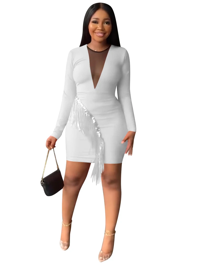 Sheath Short Dress Women With Tassel Full Sleeve Ropa Mujer 2022 Fashion New Mesh Patchwork Sexy Slim African Office Lady Dress
Sheath Short Dress Women With Tassel Full Sleeve Ropa Mujer 2022 Fashion New Mesh Patchwork Sexy Slim African Office Lady Dress