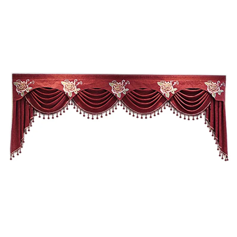 European Curtain Valance For Living room Bedroom Villa Luxury Red Blue Peony Embroidery Window Drapery Home Decoration
European Curtain Valance For Living room Bedroom Villa Luxury Red Blue Peony Embroidery Window Drapery Home Decoration