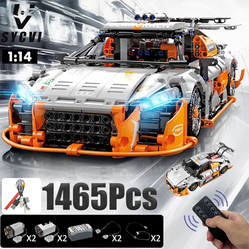 Rampage series 1:14 building blocks sports car with power system and light model building block set remote control toy building
Rampage series 1:14 building blocks sports car with power system and light model building block set remote control toy building