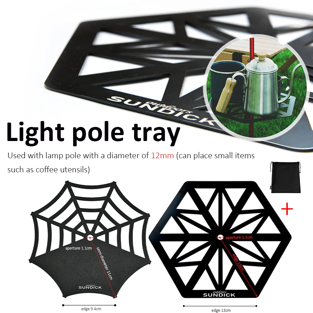 Portable Light Pole Tray Stainless Steel Spiderweb Design Lamp Tray Table Board Coffee Tray Outdoor Camping Picnic Accessories
Portable Light Pole Tray Stainless Steel Spiderweb Design Lamp Tray Table Board Coffee Tray Outdoor Camping Picnic Accessories