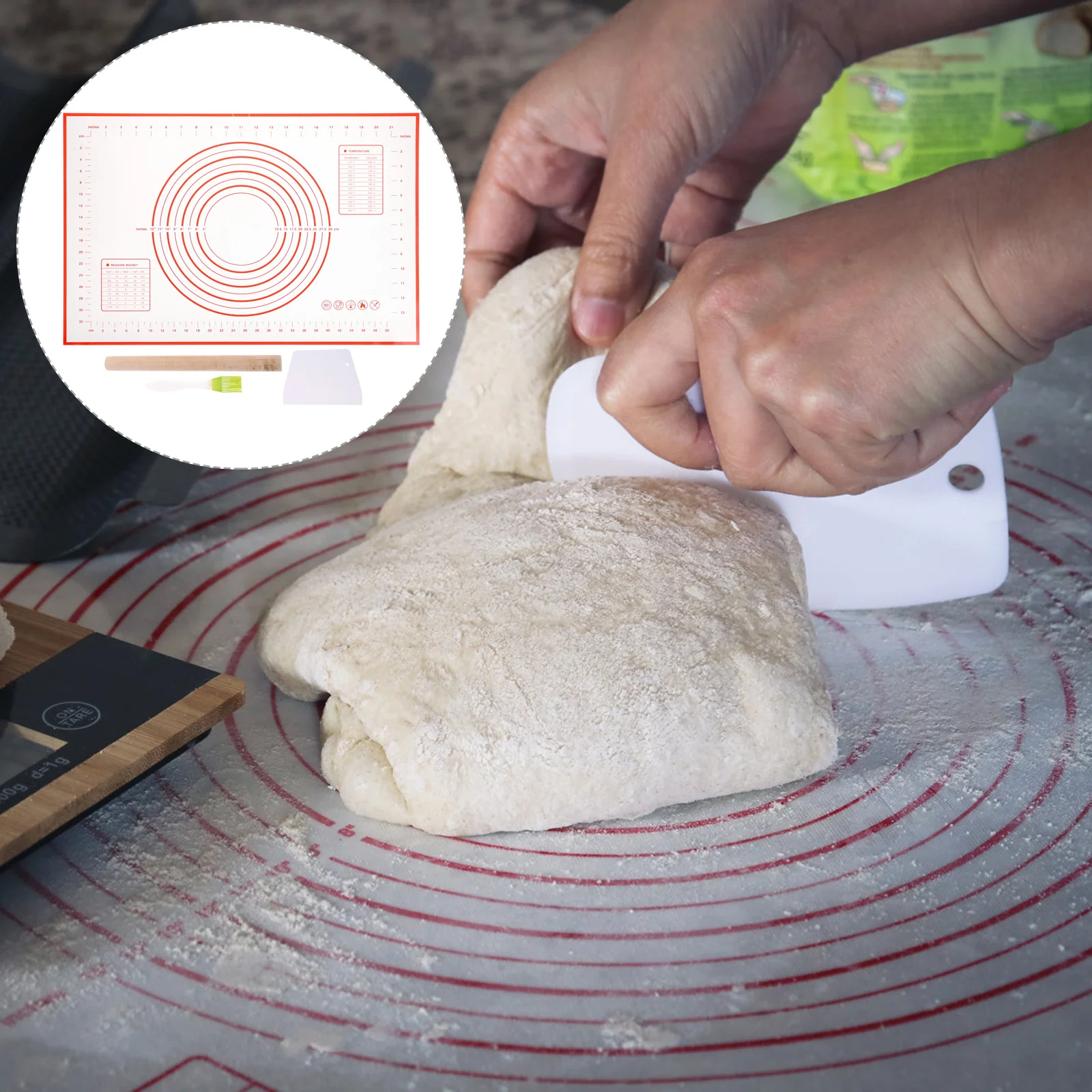 Mat Rolling Dough Pastry Silicone Baking Roller Pin Bread Fondant Wooden Pie Kneading Non Measurementspizzabrushroll Cut Crust
Mat Rolling Dough Pastry Silicone Baking Roller Pin Bread Fondant Wooden Pie Kneading Non Measurementspizzabrushroll Cut Crust