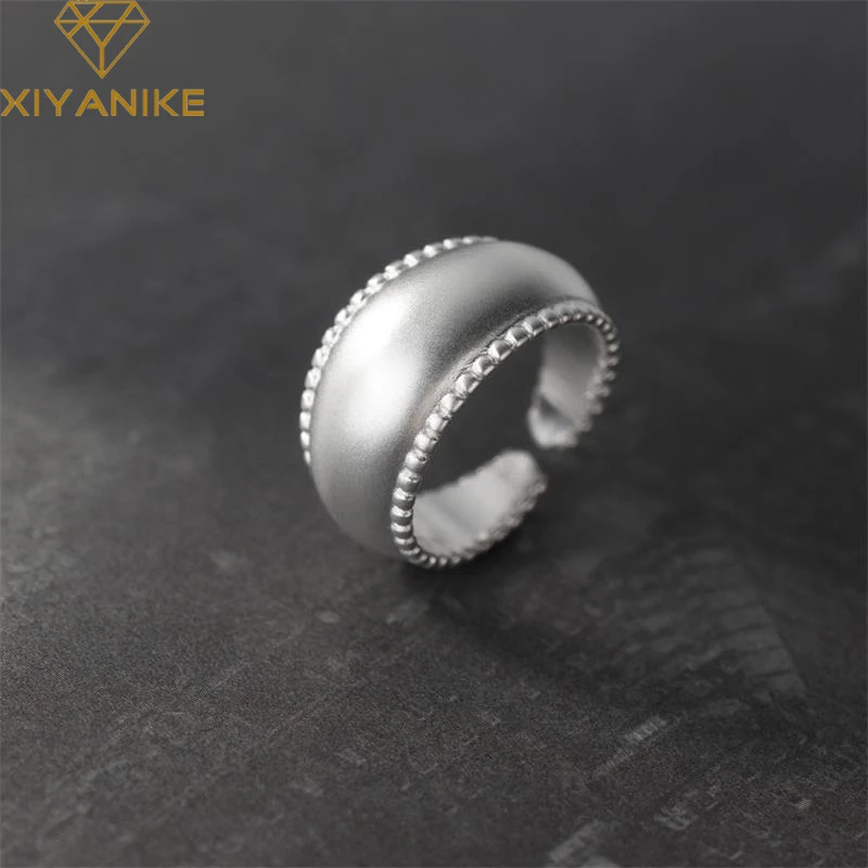 XIYANIKE Personality Convex Frosted Wide Cuff Rings For Women Girl Fashion New Jewelry Lady Gift Party Birthday anillos mujer
XIYANIKE Personality Convex Frosted Wide Cuff Rings For Women Girl Fashion New Jewelry Lady Gift Party Birthday anillos mujer