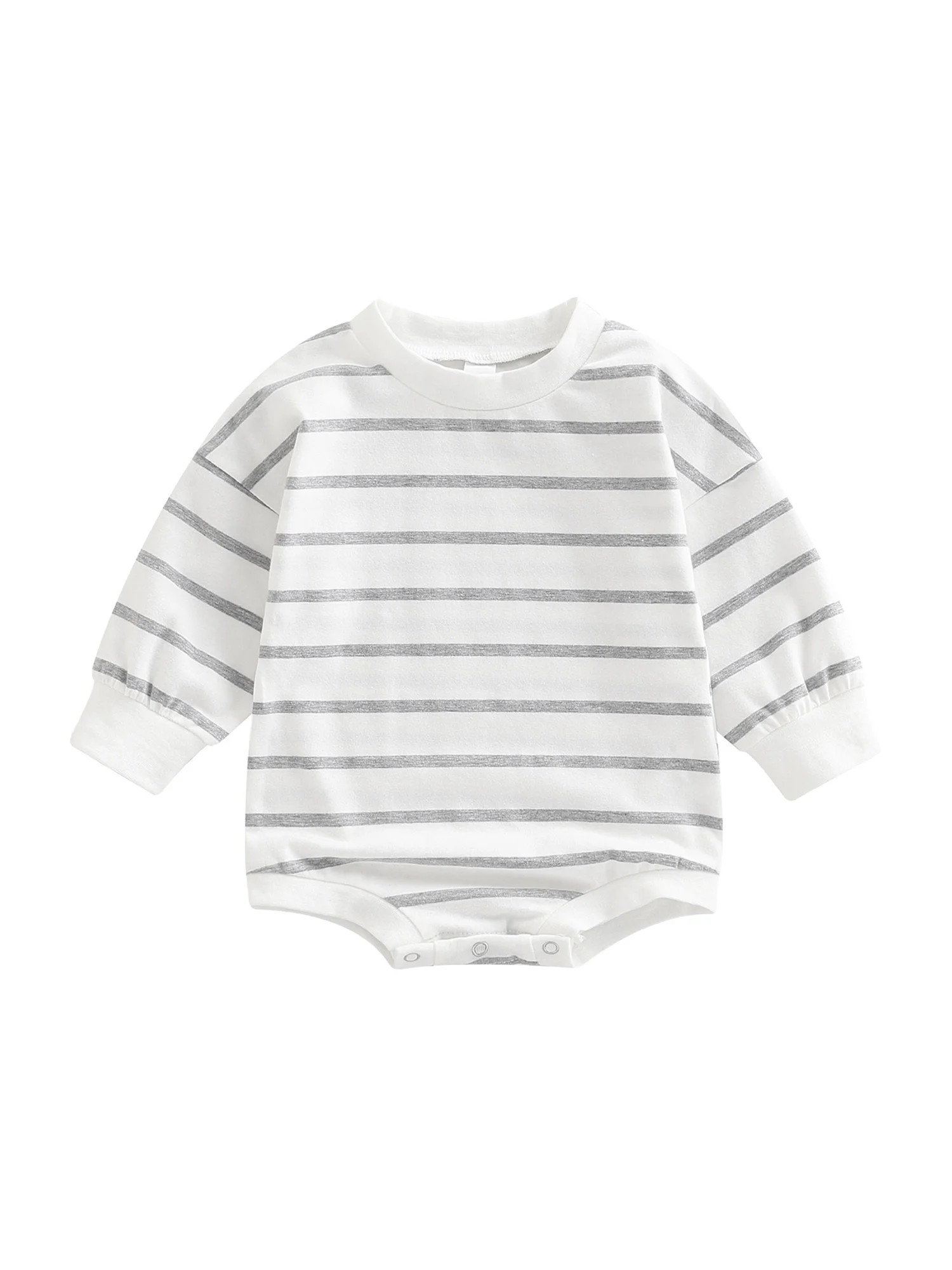 Newborn Baby Girl Boy Sweatshirt Romper Crewneck Long Sleeve Striped Bodysuit Tops Casual Clothes Outfit
Newborn Baby Girl Boy Sweatshirt Romper Crewneck Long Sleeve Striped Bodysuit Tops Casual Clothes Outfit