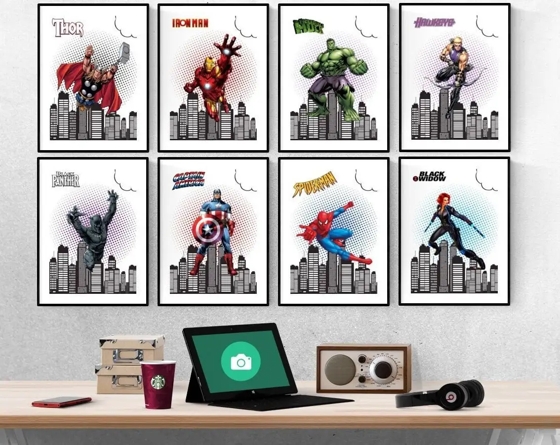 Художественный постер для детской комнаты с героями Marvel, акварелью, героями мультфильмов, рисунком Железного Человека-паука, Капитана Амер...
Художественный постер для детской комнаты с героями Marvel, акварелью, героями мультфильмов, рисунком Железного Человека-паука, Капитана Амер...