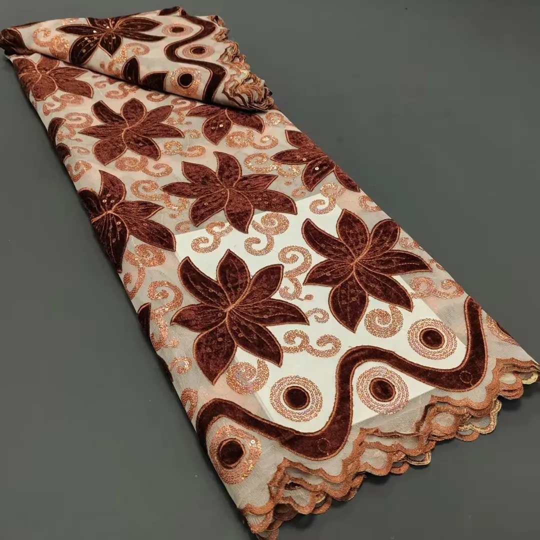 New Style Orange Velvet Lace Fabric 2023 High Quality African Swiss Yarn Embroidery 3D Sequin Mesh Lace 5yards Party Dress New 
New Style Orange Velvet Lace Fabric 2023 High Quality African Swiss Yarn Embroidery 3D Sequin Mesh Lace 5yards Party Dress New