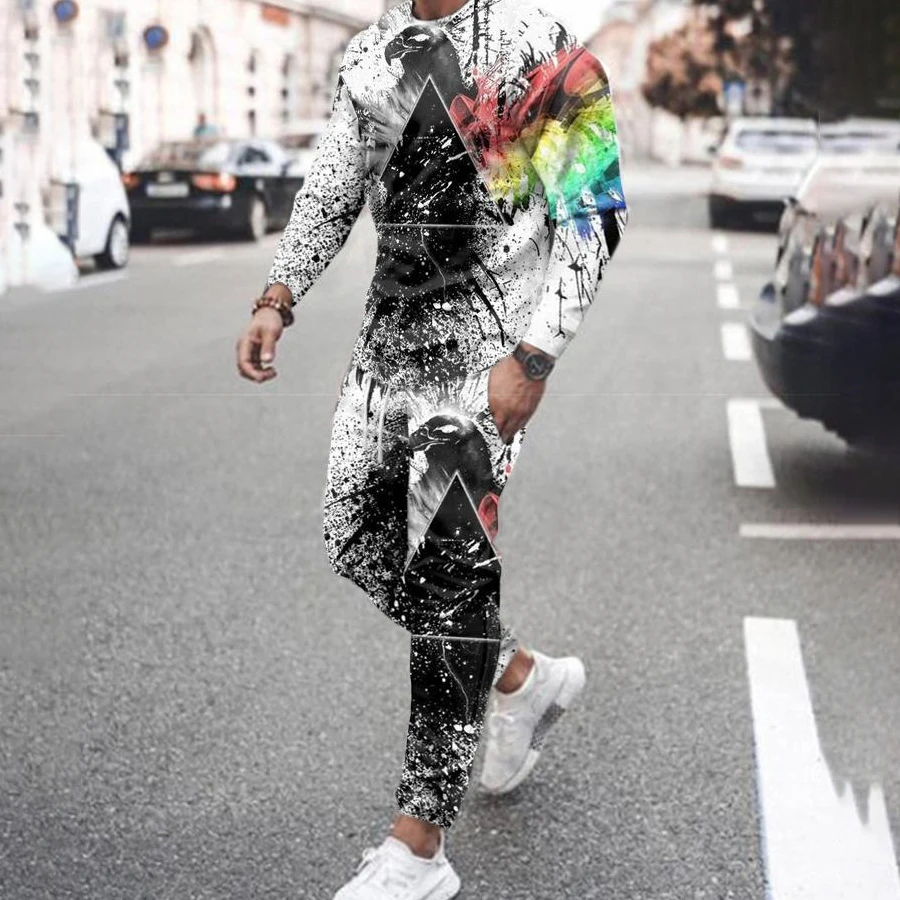 3D Printed Long-sleeved Men's Vintage T-shirt Trousers Casual Breathable 2 - Piece Sets Sport Tshirts Joogers Harajuku Tracksui
3D Printed Long-sleeved Men's Vintage T-shirt Trousers Casual Breathable 2 - Piece Sets Sport Tshirts Joogers Harajuku Tracksui