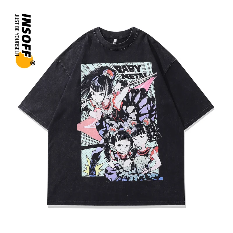 Original Designer Japanese Babymetal Band Cartoon Printed 100% Cotton Washed Oversized Y2k Streetwear Harajuku Men Women T-shirt
Original Designer Japanese Babymetal Band Cartoon Printed 100% Cotton Washed Oversized Y2k Streetwear Harajuku Men Women T-shirt