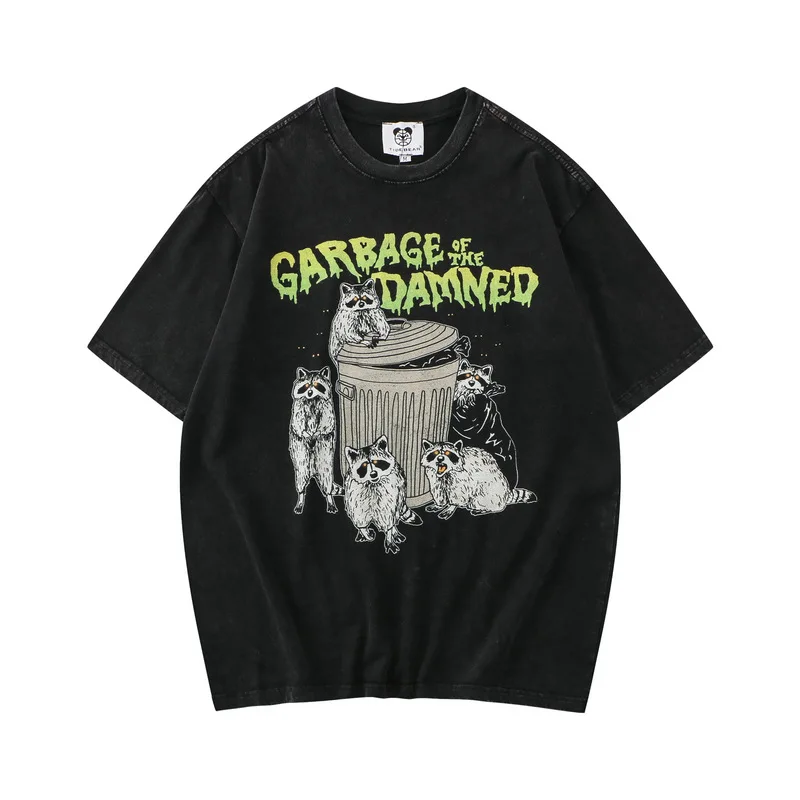 New Cotton Harajuku High Street Short Sleeve 260G Washing Water Used Garbage Cat T-shirt Dark Hip Hop Casual Oversized Top
New Cotton Harajuku High Street Short Sleeve 260G Washing Water Used Garbage Cat T-shirt Dark Hip Hop Casual Oversized Top