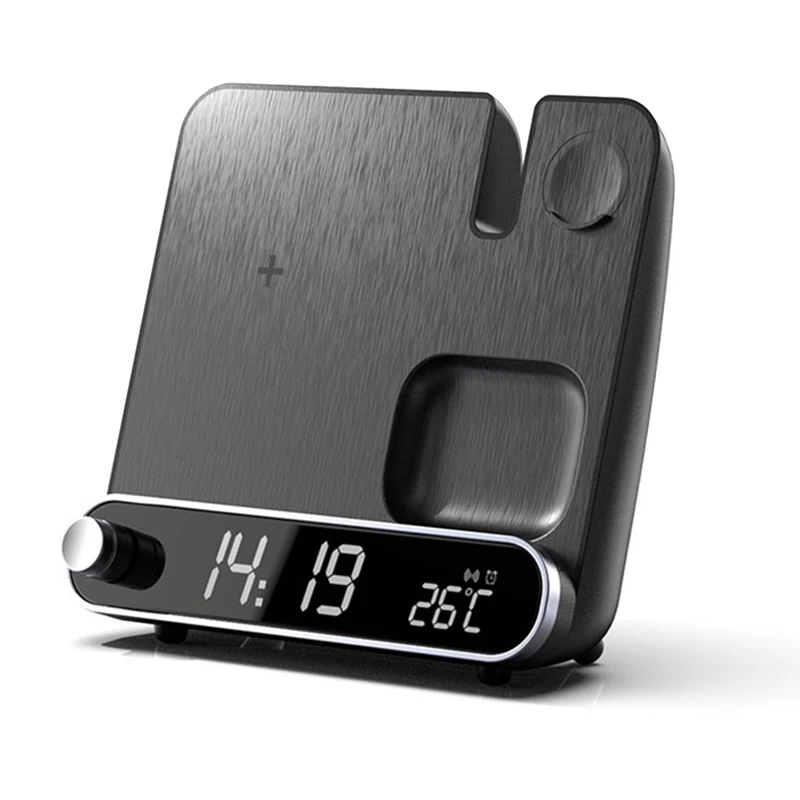 Multifunctional Wireless Charger Digital Clock 15W Fast Charging Dock Station For Phone Watch Headphone Rechargeable
Multifunctional Wireless Charger Digital Clock 15W Fast Charging Dock Station For Phone Watch Headphone Rechargeable