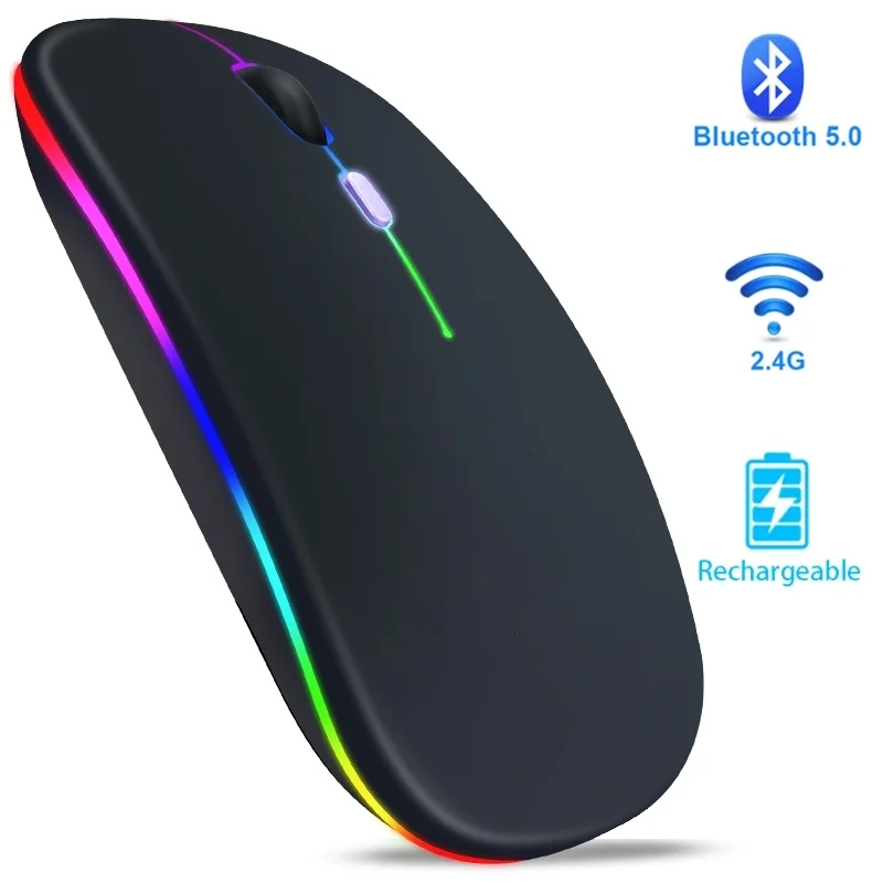 Bluetooth беспроводная мышь, RGB перезаряжаемая Бесшумная мышь, 2,4 г, эргономичная игровая мышь, геймерская мышь для компьютера, ноутбука, ПК, аксе...
Bluetooth беспроводная мышь, RGB перезаряжаемая Бесшумная мышь, 2,4 г, эргономичная игровая мышь, геймерская мышь для компьютера, ноутбука, ПК, аксе...