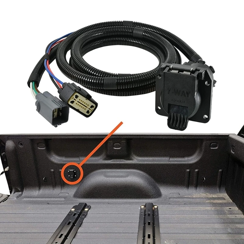 

7Pin Trailer Wiring Harness Extension Adds 7-Way RVs to Truck Bed For F250 F350 F450 F550 2017-2022 HC3Z-15A416-A