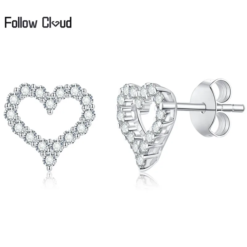 Follow Cloud 925 Sterling Silver 0.48ct 1.5mm Heart Moissanite Stud Earrings for Women Elegant Bridal Earrings Wedding Jewelry
Follow Cloud 925 Sterling Silver 0.48ct 1.5mm Heart Moissanite Stud Earrings for Women Elegant Bridal Earrings Wedding Jewelry