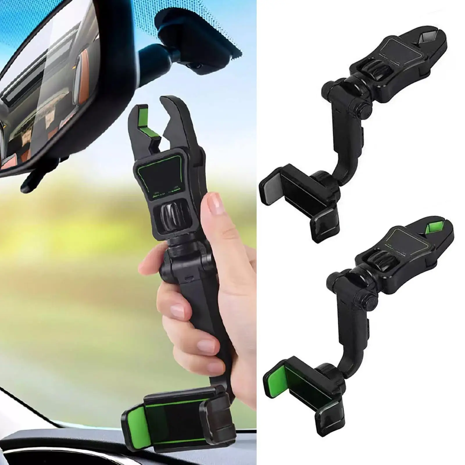 Car Phone Holder 360 Degree Rotatable Multifunctional Rearview Mirror GPS Navigation Hanging Clip Bracket Phone Car Holder
Car Phone Holder 360 Degree Rotatable Multifunctional Rearview Mirror GPS Navigation Hanging Clip Bracket Phone Car Holder