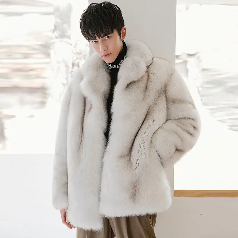 Men's Faux Fur Coat Korean Fashion Slim Clothing Winter Solid Fluffy Warm Coat Casual Male Top Thermal Jacket Y112
Men's Faux Fur Coat Korean Fashion Slim Clothing Winter Solid Fluffy Warm Coat Casual Male Top Thermal Jacket Y112