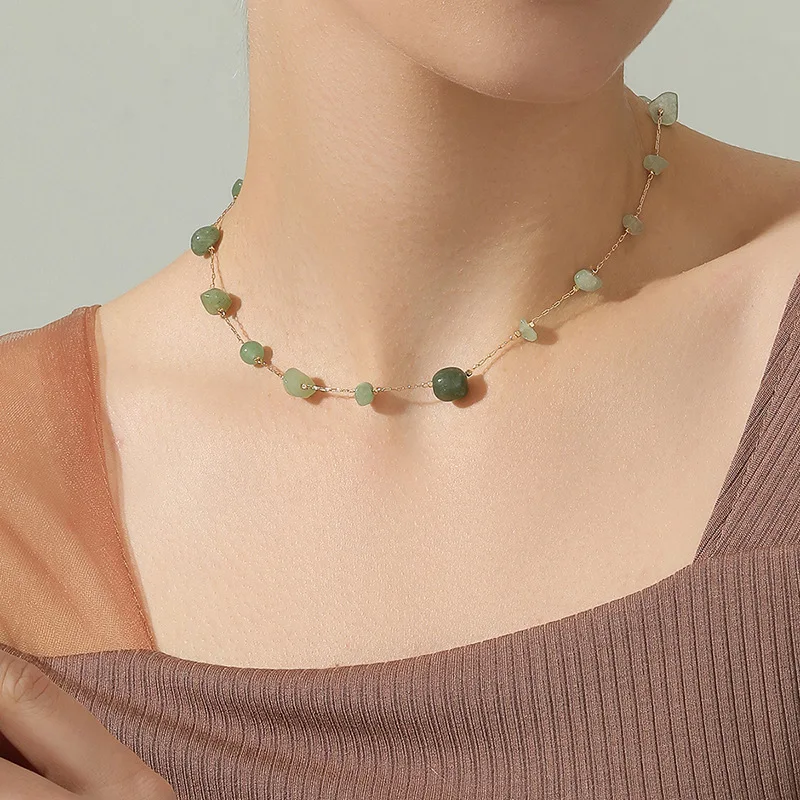 Fashion Pink Green Natural Stone Chain Crystal Irregular Glass Stone Beads Chains Necklace Bracelet Components For DIY Jewelry
Fashion Pink Green Natural Stone Chain Crystal Irregular Glass Stone Beads Chains Necklace Bracelet Components For DIY Jewelry