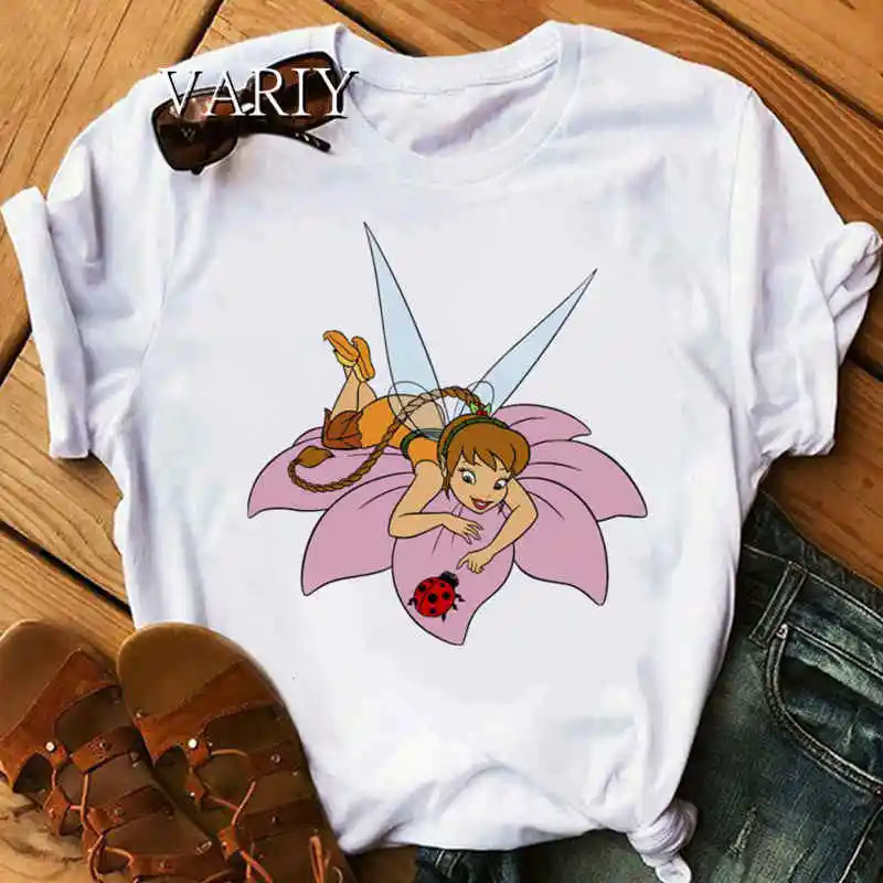 Новинка, женская футболка Disney Fairy, женские милые футболки с коротким рукавом и мультяшным принтом для женщин, эстетические футболки 2023
Новинка, женская футболка Disney Fairy, женские милые футболки с коротким рукавом и мультяшным принтом для женщин, эстетические футболки 2023