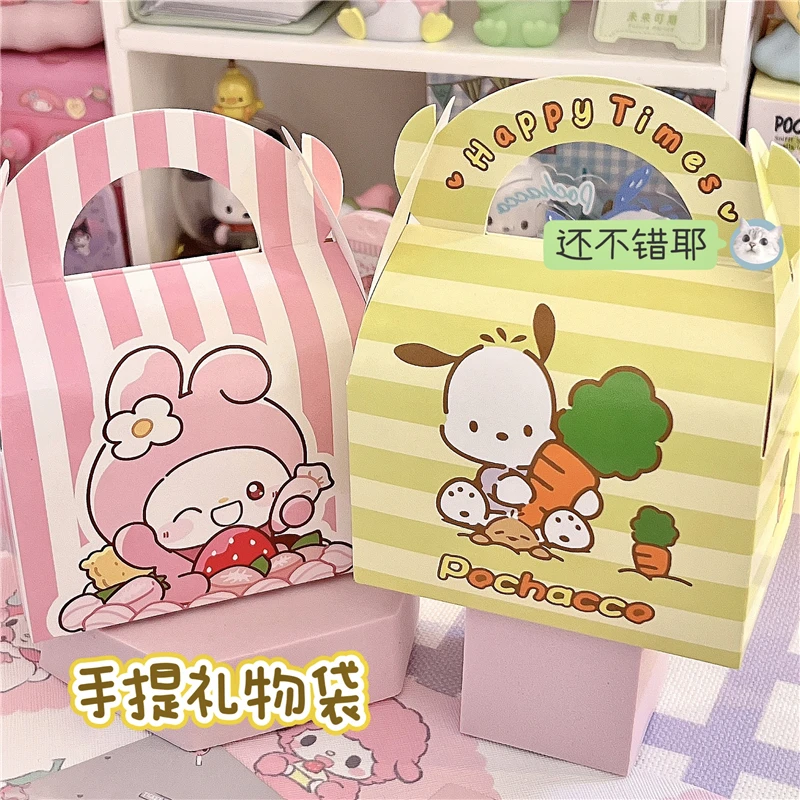 Sanrio Kuromi My Melody Cinnamoroll Paper Case Portable Gift Bag Christmas Eve Fruit Candy Snack Folding Hand Box Cake Boxes
Sanrio Kuromi My Melody Cinnamoroll Paper Case Portable Gift Bag Christmas Eve Fruit Candy Snack Folding Hand Box Cake Boxes