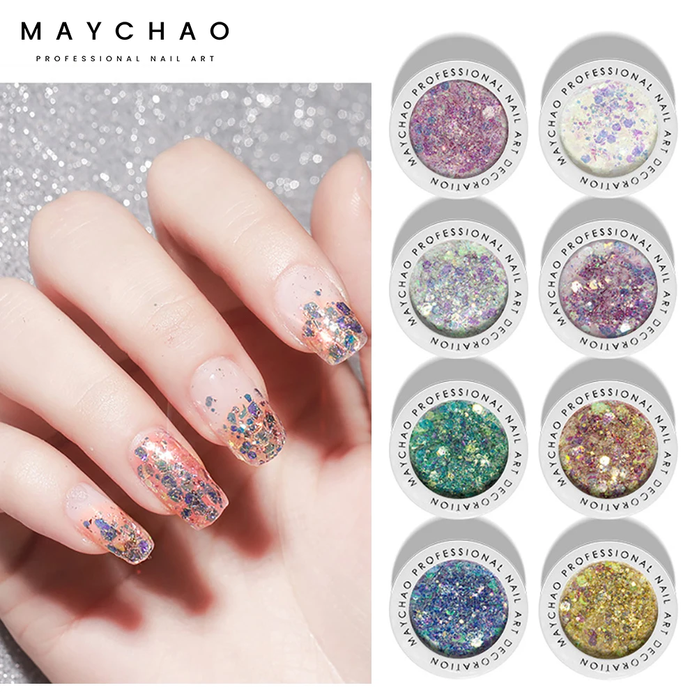 MAYCHAO 1BOX Holographic Ultrathin Nail Art Glitter Flakes Sequin Mixed Color Sparkly DIY Nail Powder For Nail Decoration Tool
MAYCHAO 1BOX Holographic Ultrathin Nail Art Glitter Flakes Sequin Mixed Color Sparkly DIY Nail Powder For Nail Decoration Tool