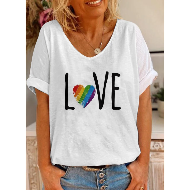 Летний модный пуловер с надписью, футболка, Женский Повседневный Свободный Топ с коротким рукавом, топ с V-образным вырезом и коротким рукавом
Летний модный пуловер с надписью, футболка, Женский Повседневный Свободный Топ с коротким рукавом, топ с V-образным вырезом и коротким рукавом