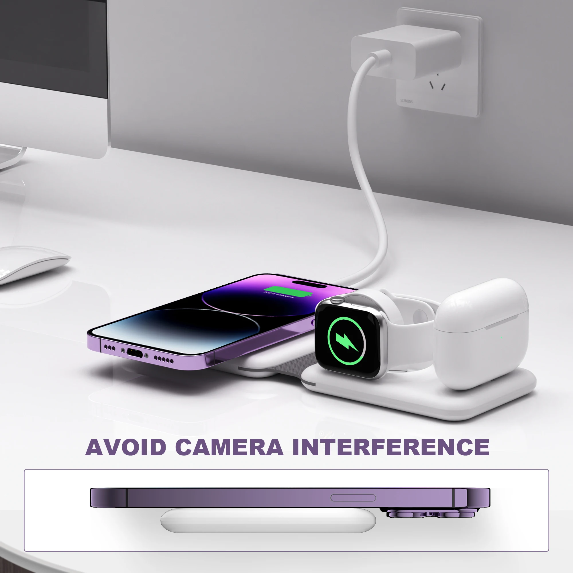 3 in 1 For iPhone 14Pro Max/13/12Pro/11/XS/ Fast Magnetic Qi Wireless Charger Fast Charging For Apple Watch 8/7 For Airpods Pro
3 in 1 For iPhone 14Pro Max/13/12Pro/11/XS/ Fast Magnetic Qi Wireless Charger Fast Charging For Apple Watch 8/7 For Airpods Pro