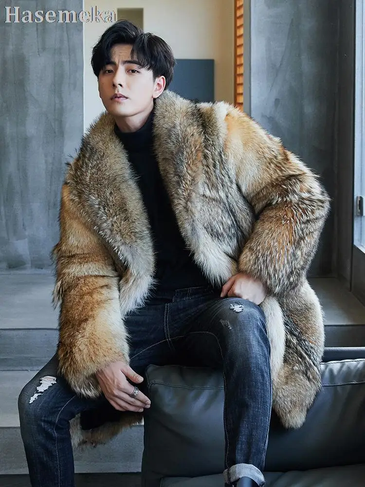 Fur Original Ecological Wolf Fur Leather Fur Coat Imported from Finland Legal Use Men's Trendy Young Style
Fur Original Ecological Wolf Fur Leather Fur Coat Imported from Finland Legal Use Men's Trendy Young Style