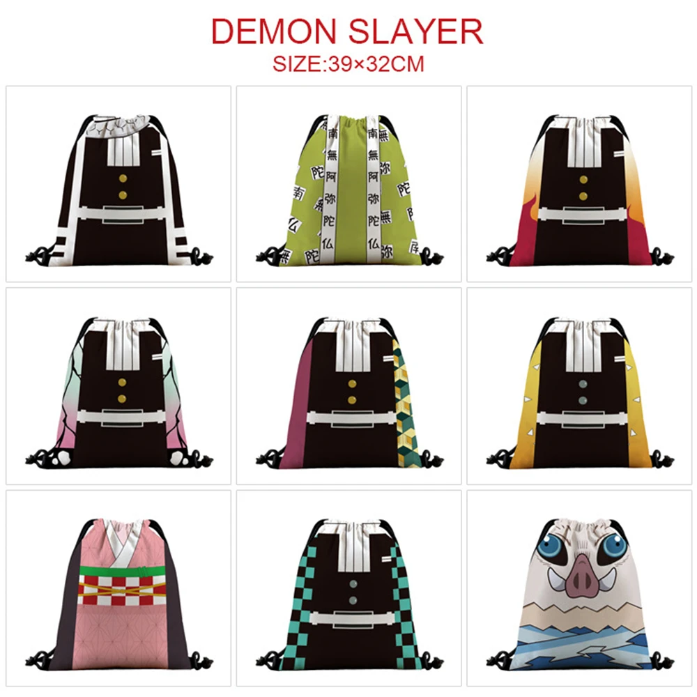 Demon Slayer Kimetsu no Yaiba Canvas Drawstring Bag Cartoon Backpack Unisex Shoulders Bag Student Shoes Pouch Travel Storage Bag
Demon Slayer Kimetsu no Yaiba Canvas Drawstring Bag Cartoon Backpack Unisex Shoulders Bag Student Shoes Pouch Travel Storage Bag