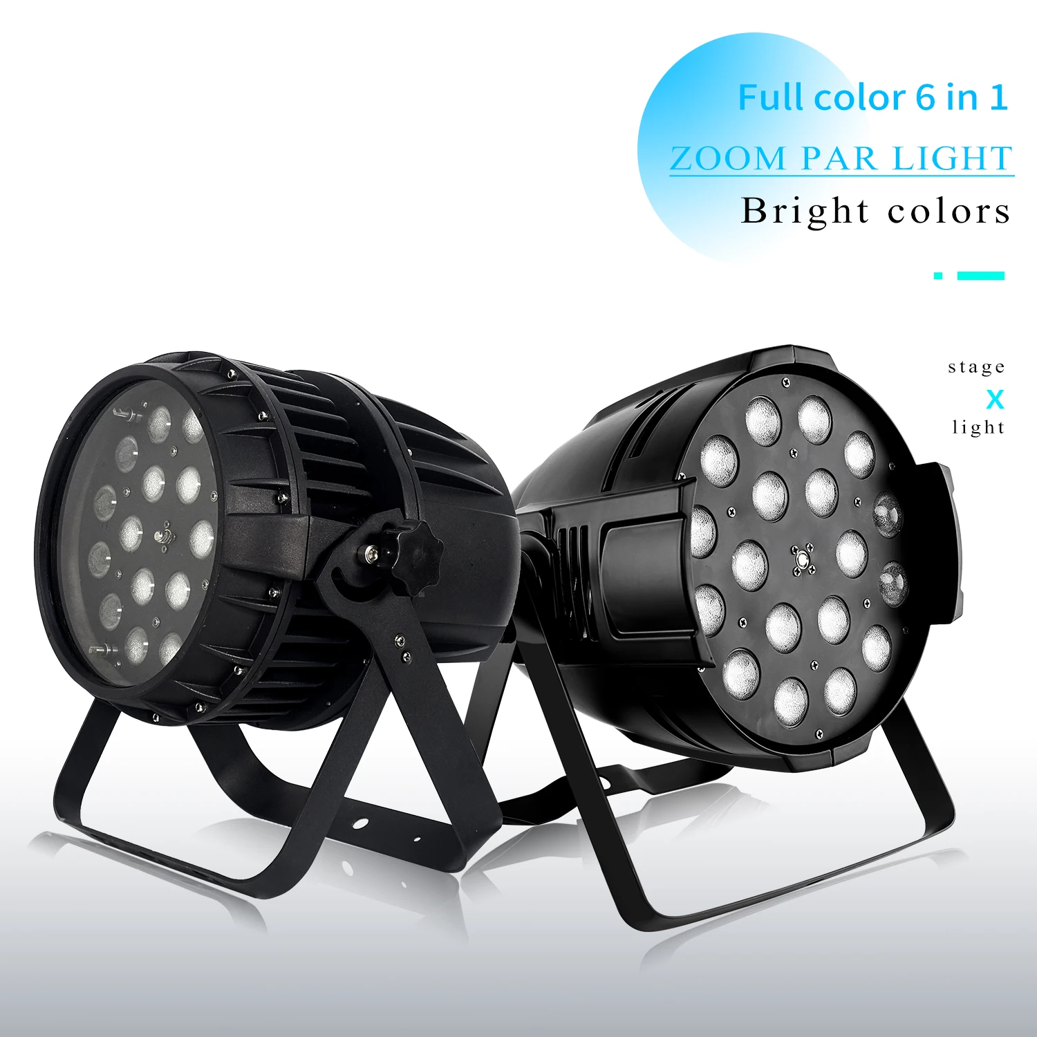 Zoom Par Light 18 x 12 Вт IP65 Водонепроницаемый светодиодный светильник RGBW 4 в 1 / RGBWA + UV 6