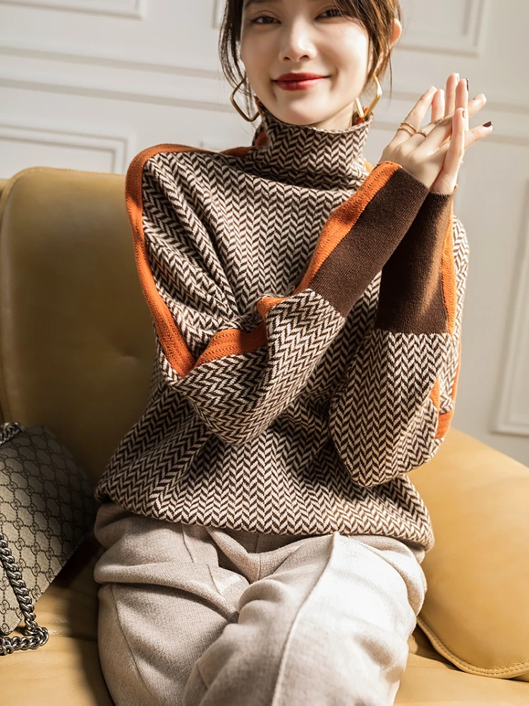 Высококачественный пуловер, свитер, Европейский запас, цветная шерстяная рубашка с рисунком ed, женский осенне-зимний свитер 
Высококачественный пуловер, свитер, Европейский запас, цветная шерстяная рубашка с рисунком ed, женский осенне-зимний свитер