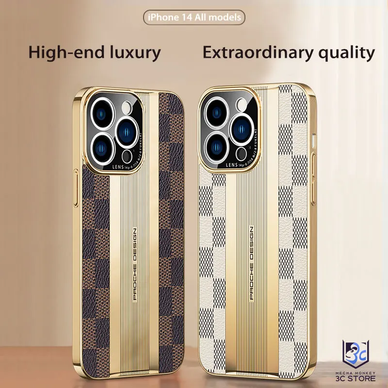 Iphone 13 14 Pro Max Cases Dustproof Apple12 Housing Premium Leather Lens Protection Good Fall Protection Retro Plaid High-end 
Iphone 13 14 Pro Max Cases Dustproof Apple12 Housing Premium Leather Lens Protection Good Fall Protection Retro Plaid High-end