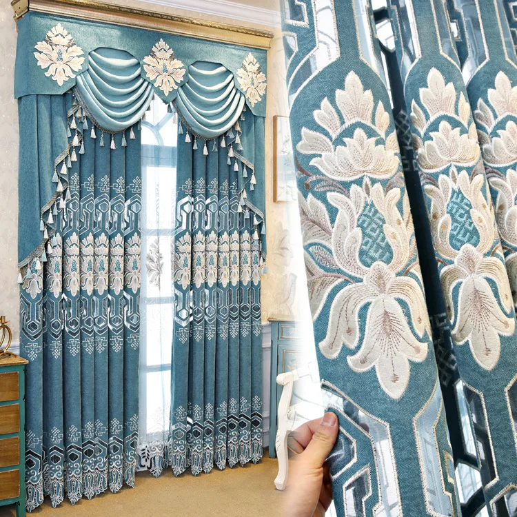Curtains for Living Room Dining Bedroom New Style European Style Embroidery Palace Luxury Retro Semi-shading Window Door Kitchen
Curtains for Living Room Dining Bedroom New Style European Style Embroidery Palace Luxury Retro Semi-shading Window Door Kitchen