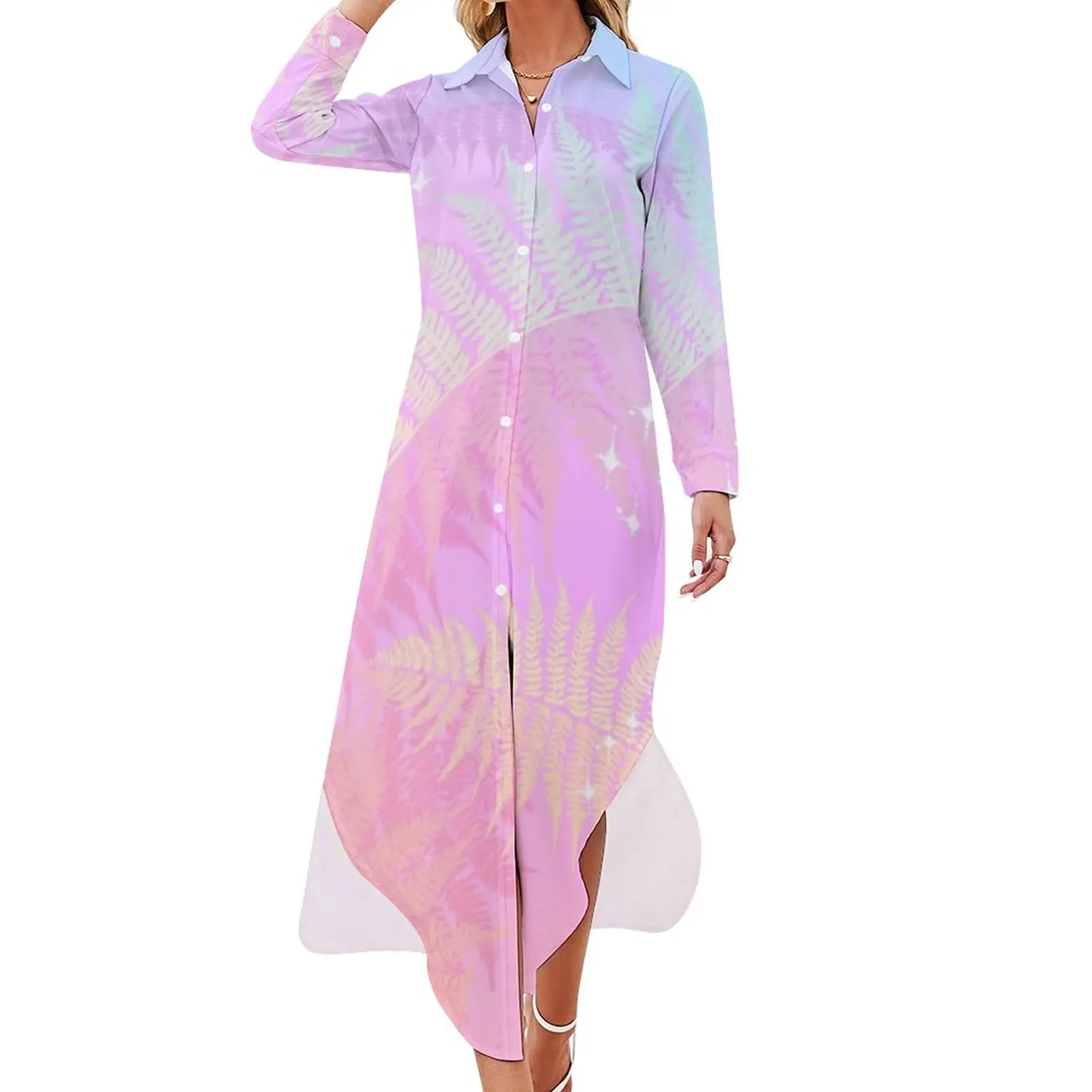 Sunset Print Chiffon Dress Abstract Ombre Modern Dresses Women Long Sleeve Street Wear V Neck Custom Oversized Casual Dress
Sunset Print Chiffon Dress Abstract Ombre Modern Dresses Women Long Sleeve Street Wear V Neck Custom Oversized Casual Dress