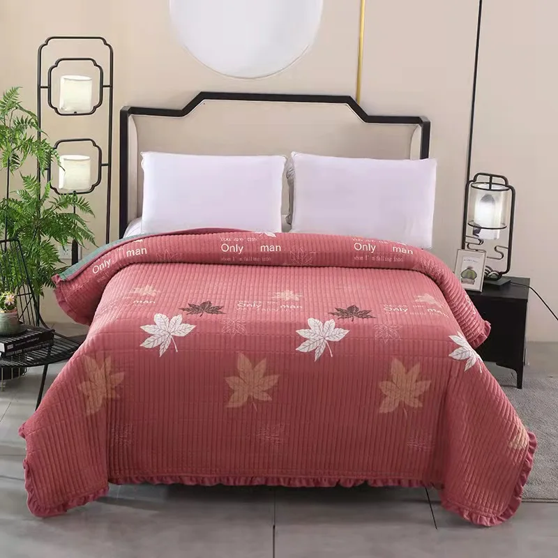 New Crystal Velvet Bed Cover Blanket Bedspread On The Bed Linen AB Surface Blanket Thickened Reversible Fleece One Side Cotton
New Crystal Velvet Bed Cover Blanket Bedspread On The Bed Linen AB Surface Blanket Thickened Reversible Fleece One Side Cotton