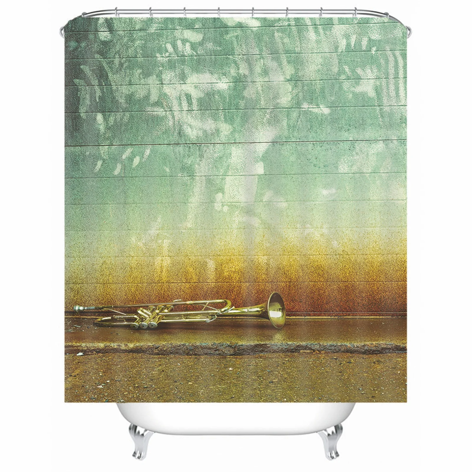 Shower Curtain Neutral Polyester Trumpet Yellow Mold & Mildew Resistant Waterproof For Bathroom With Rustproof Grommets Hooks
Shower Curtain Neutral Polyester Trumpet Yellow Mold & Mildew Resistant Waterproof For Bathroom With Rustproof Grommets Hooks