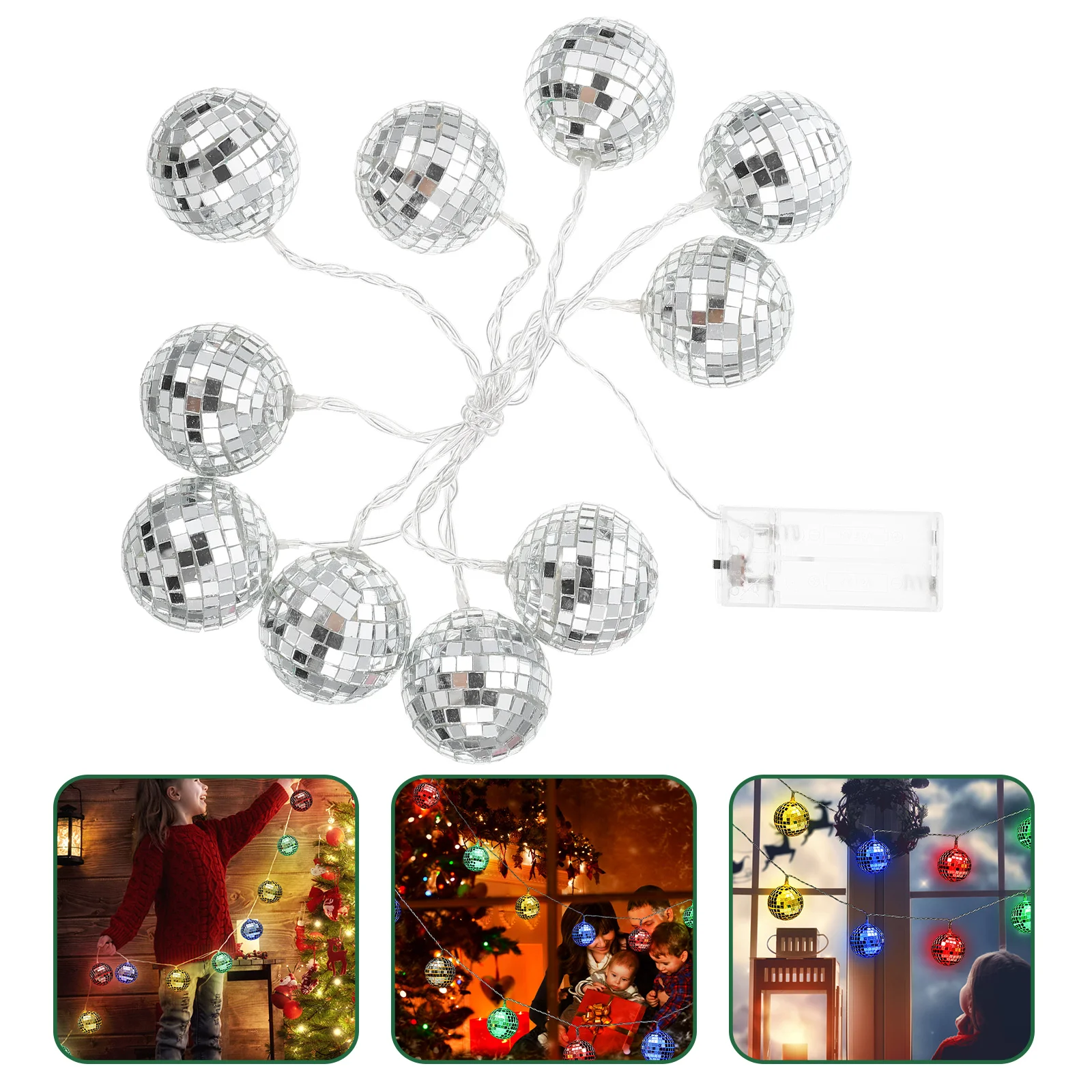 Disco Ball LED Light String Decorate Shape Lights Home Mini Glass Party Decors Wedding Decorative
Disco Ball LED Light String Decorate Shape Lights Home Mini Glass Party Decors Wedding Decorative
