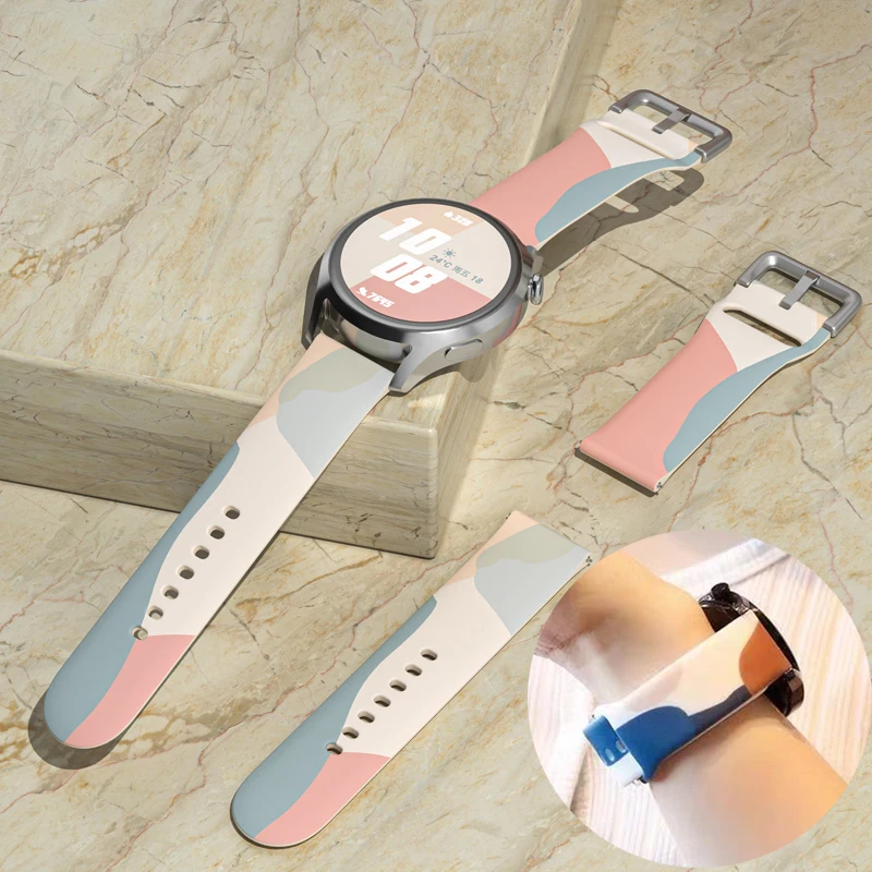 Printing Silicone Bracelet For Samsung Galaxy Watch 3/4 Strap 40 44mm Active 2 Band 42mm Huawei Watch GT2 Correa For Amazfit Bip
Printing Silicone Bracelet For Samsung Galaxy Watch 3/4 Strap 40 44mm Active 2 Band 42mm Huawei Watch GT2 Correa For Amazfit Bip