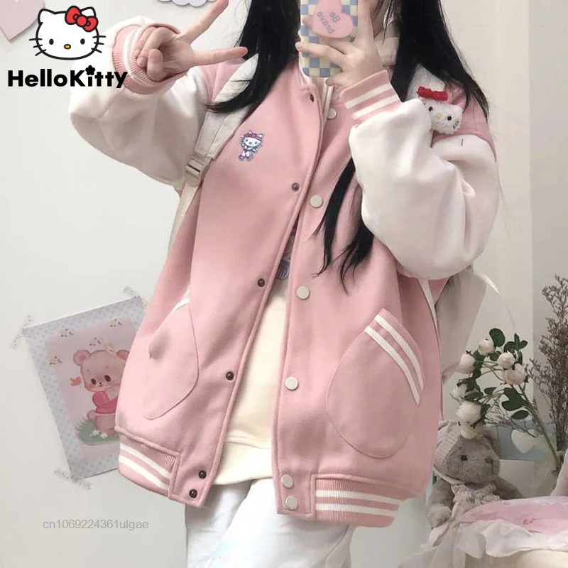 Sanrio Hello Kitty Y2k Clothes Pink Coat Plush Jacket Women Button Up Cardigan Tops Student Kawaii Sweatshirts Female Clothing
Sanrio Hello Kitty Y2k Clothes Pink Coat Plush Jacket Women Button Up Cardigan Tops Student Kawaii Sweatshirts Female Clothing